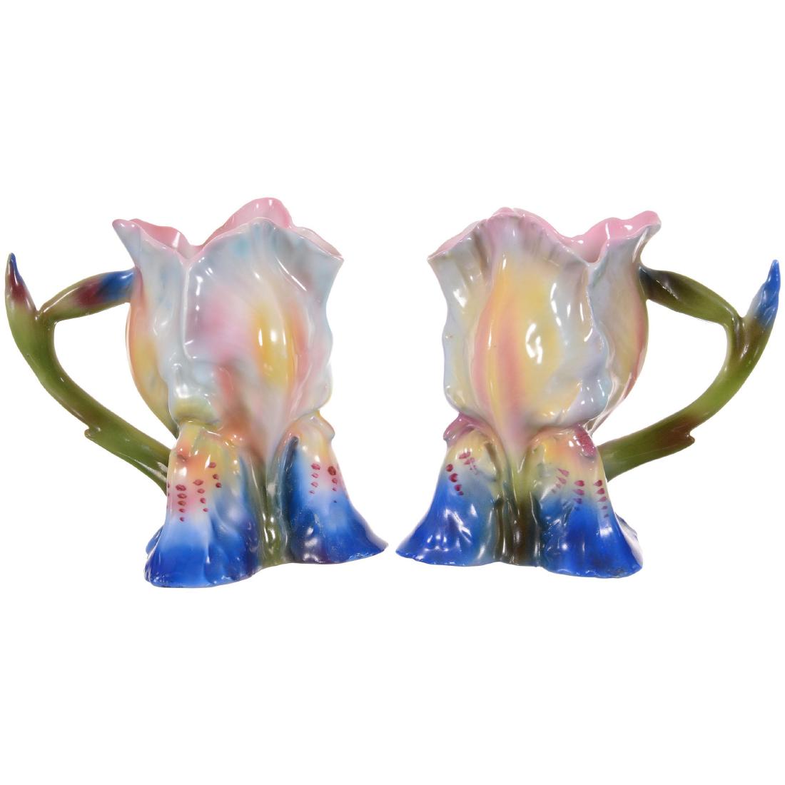 Pair Royal Bayreuth Figural Iris Creamers (1 of 2)