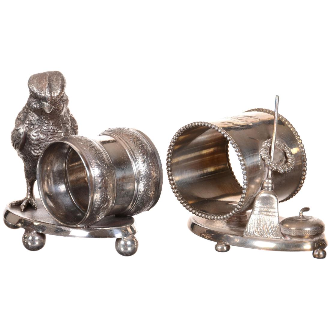 Two Figural Silverplate Napkin Rings (1 of 3)