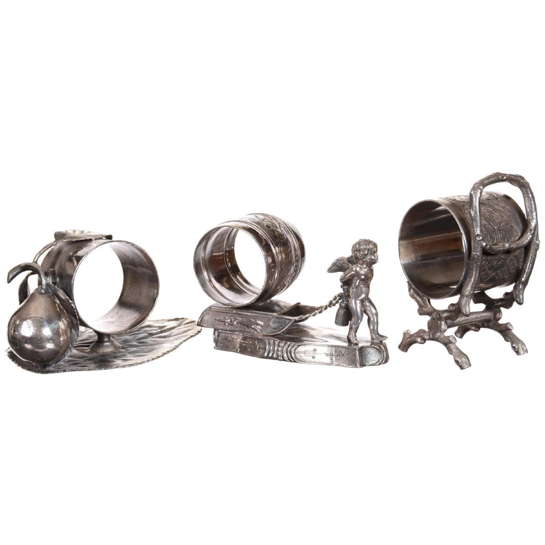Three Figural Silverplate Napkin Rings (1 of 4)