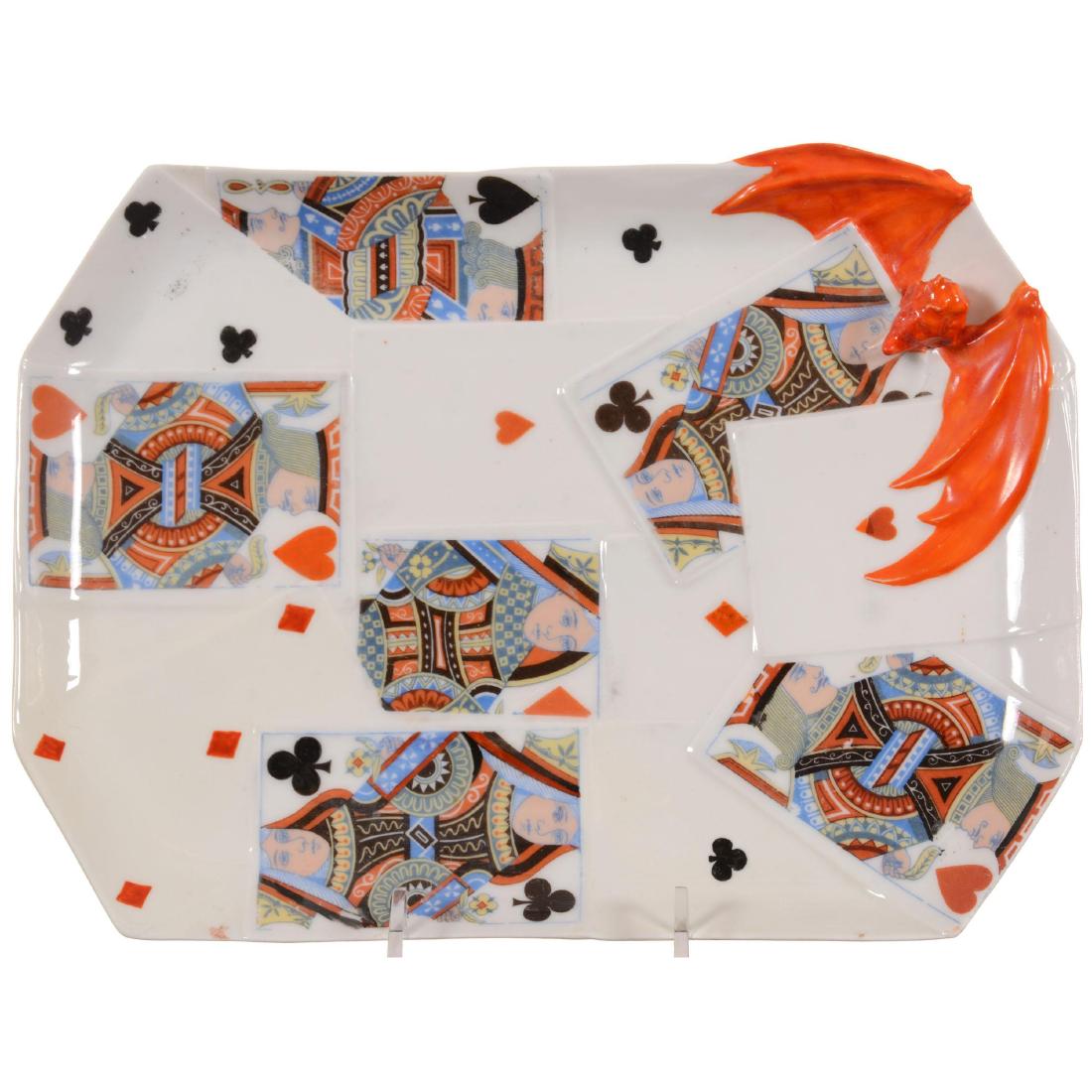 Royal Bayreuth (Blue Mark) Figural Dresser Tray (1 of 2)