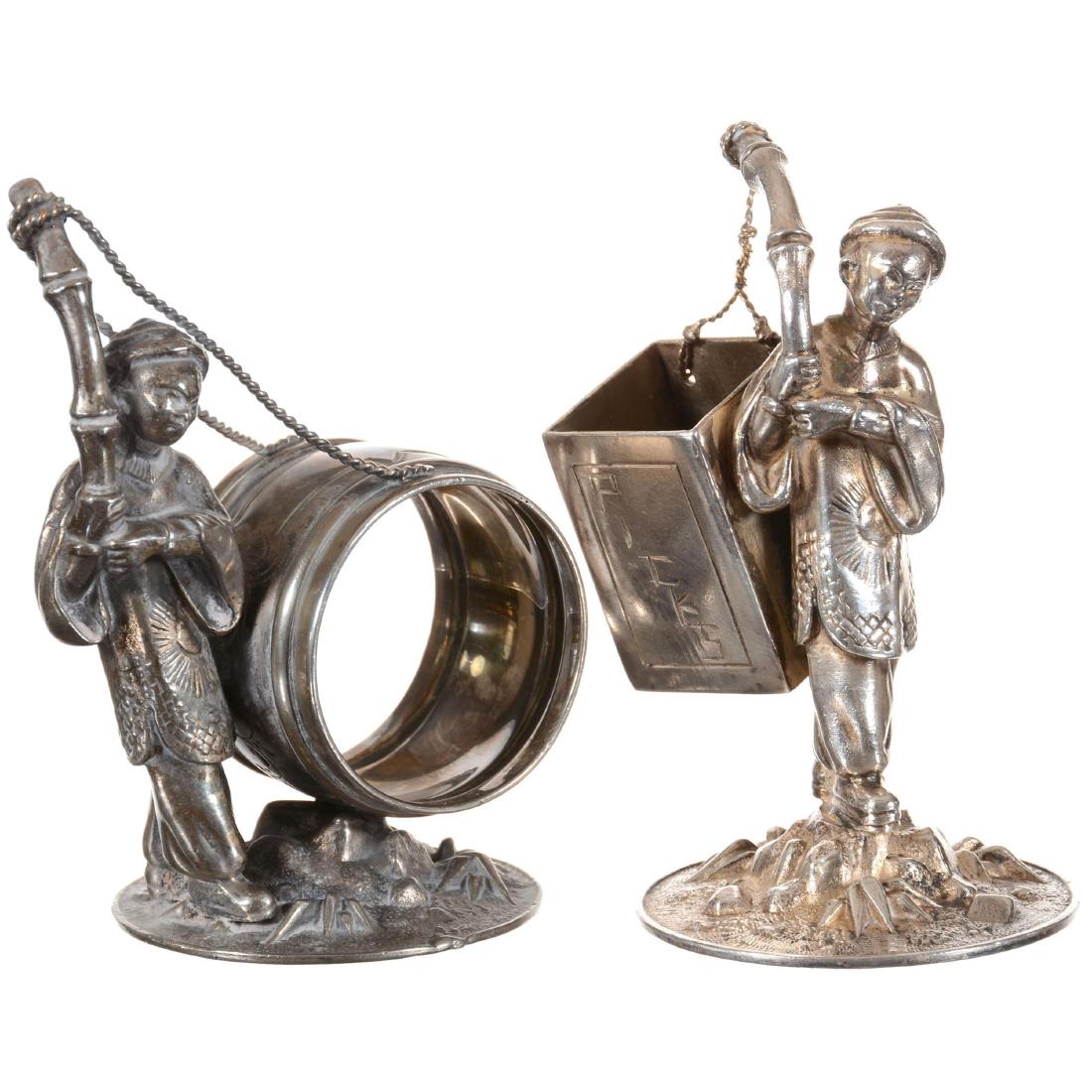 Silverplate Napkin Ring and Toothpick Holder Set (1 of 2)
