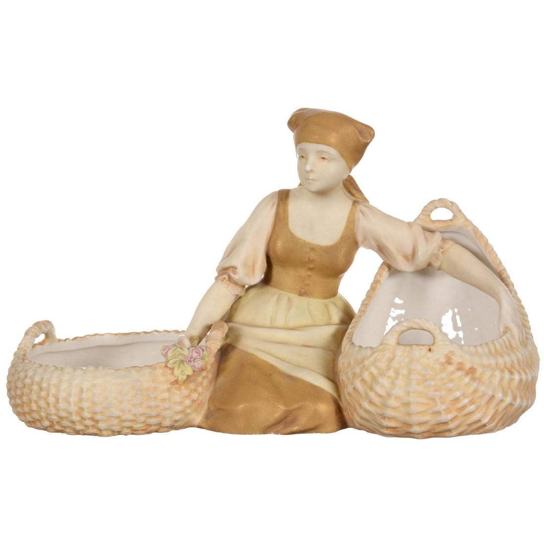 Marked Austria (Royal Dux Style) Double Planter (1 of 4)