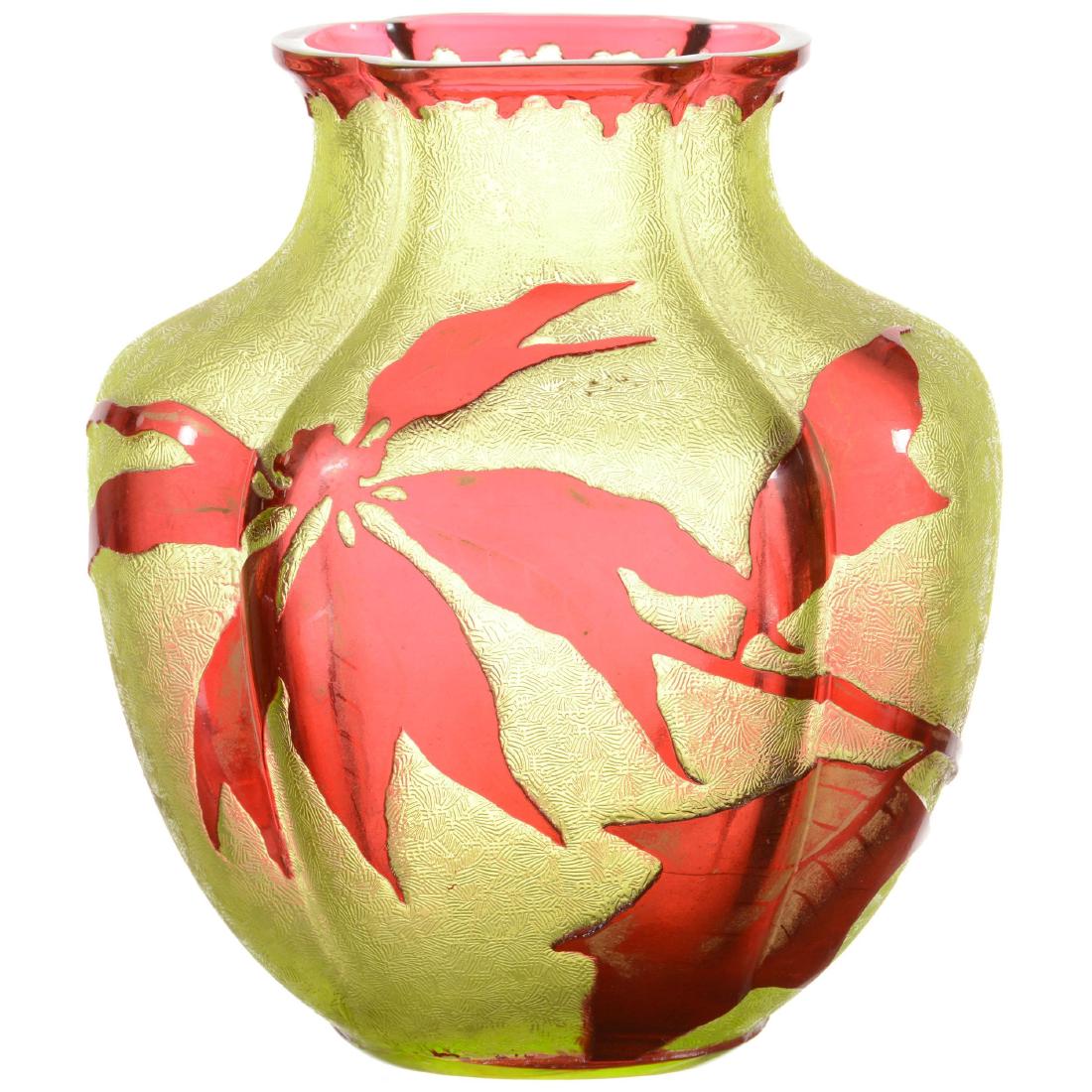 Cameo Art Glass Vase (1 of 3)