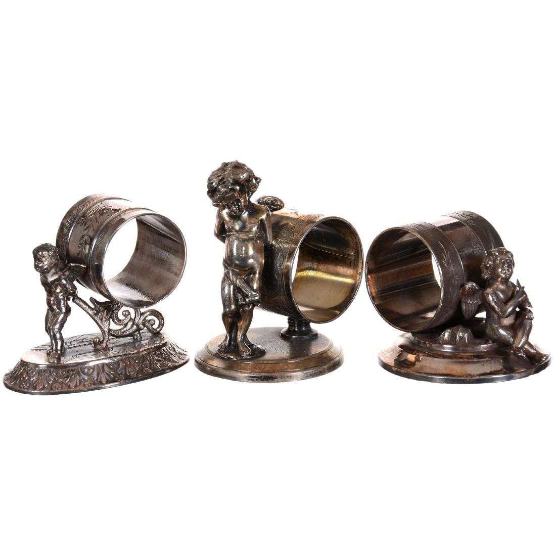 Three Figural Silverplate Napkin Rings (1 of 4)