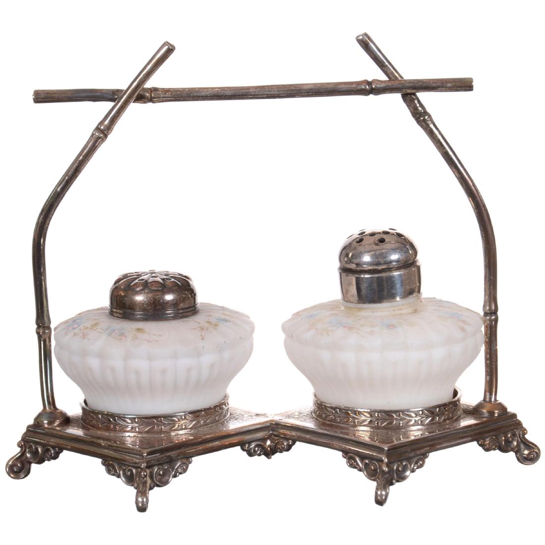 Salt & Pepper Holder with Shakers (1 of 2)