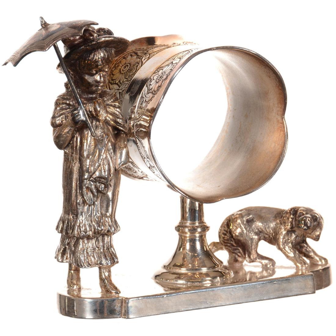 Silverplate Figural Napkin Ring (1 of 2)