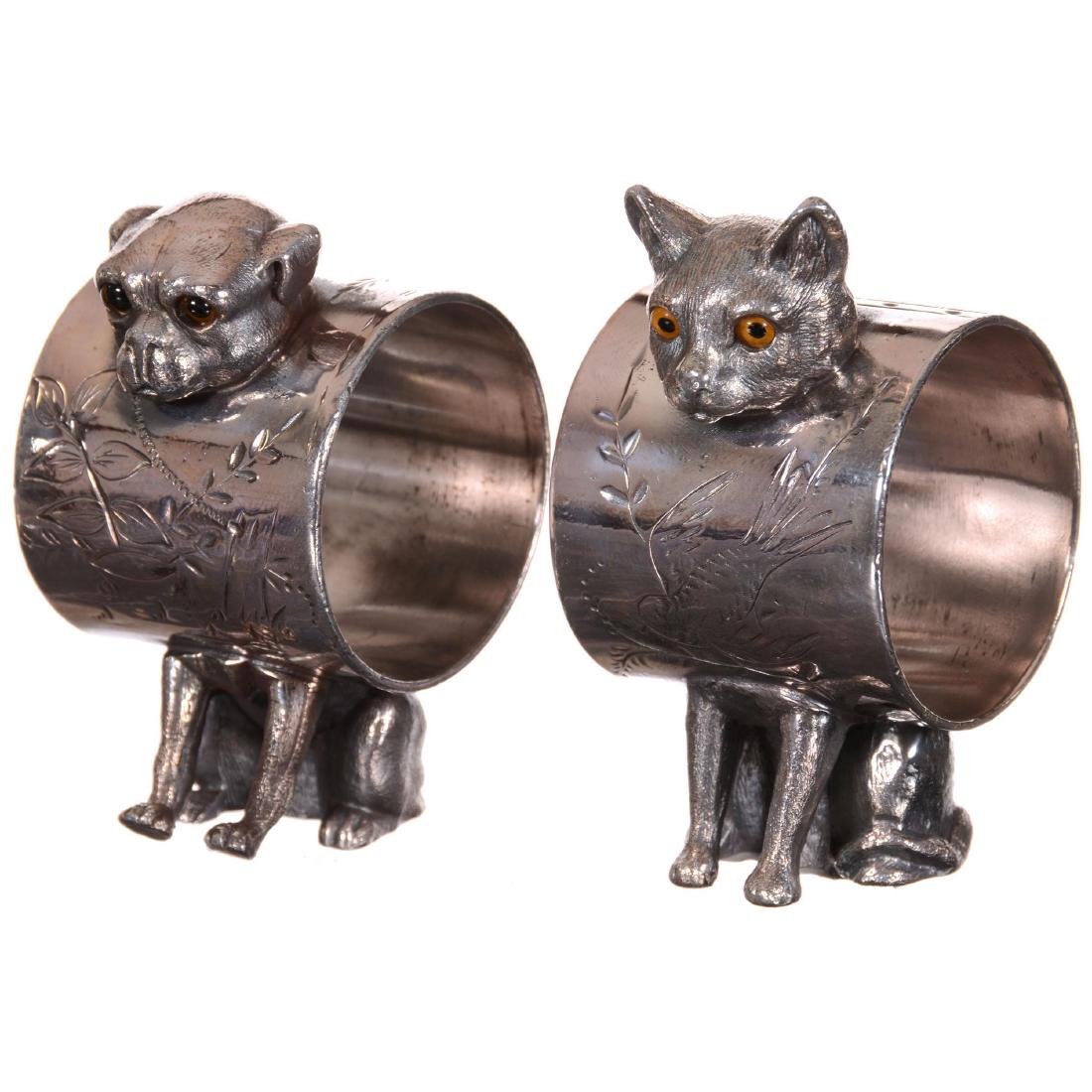 Two Figural Silverplate Napkin Rings (1 of 2)