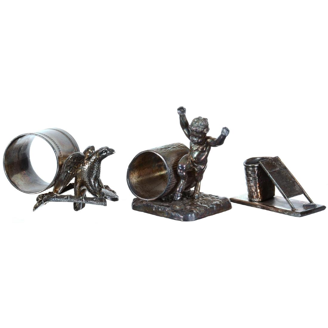 Three Figural Silverplate Items Including (1 of 4)