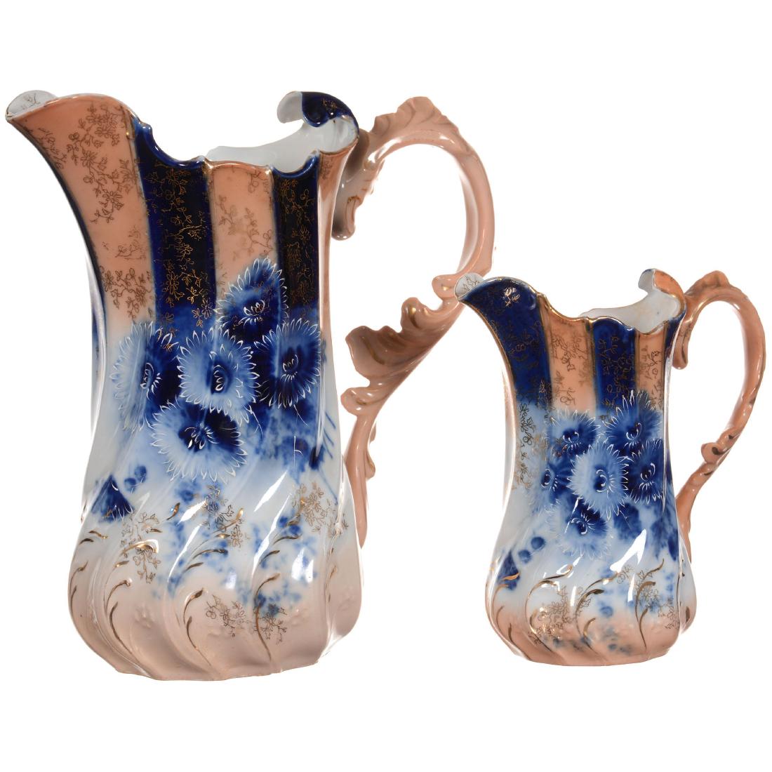Two Matching Unmarked Prussia Pitchers (1 of 3)
