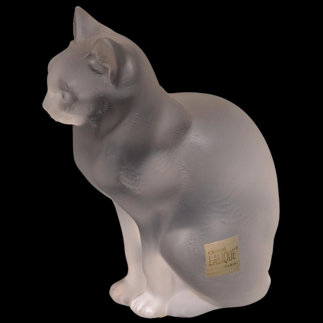 Signed Lalique France Cat Figure (1 of 2)