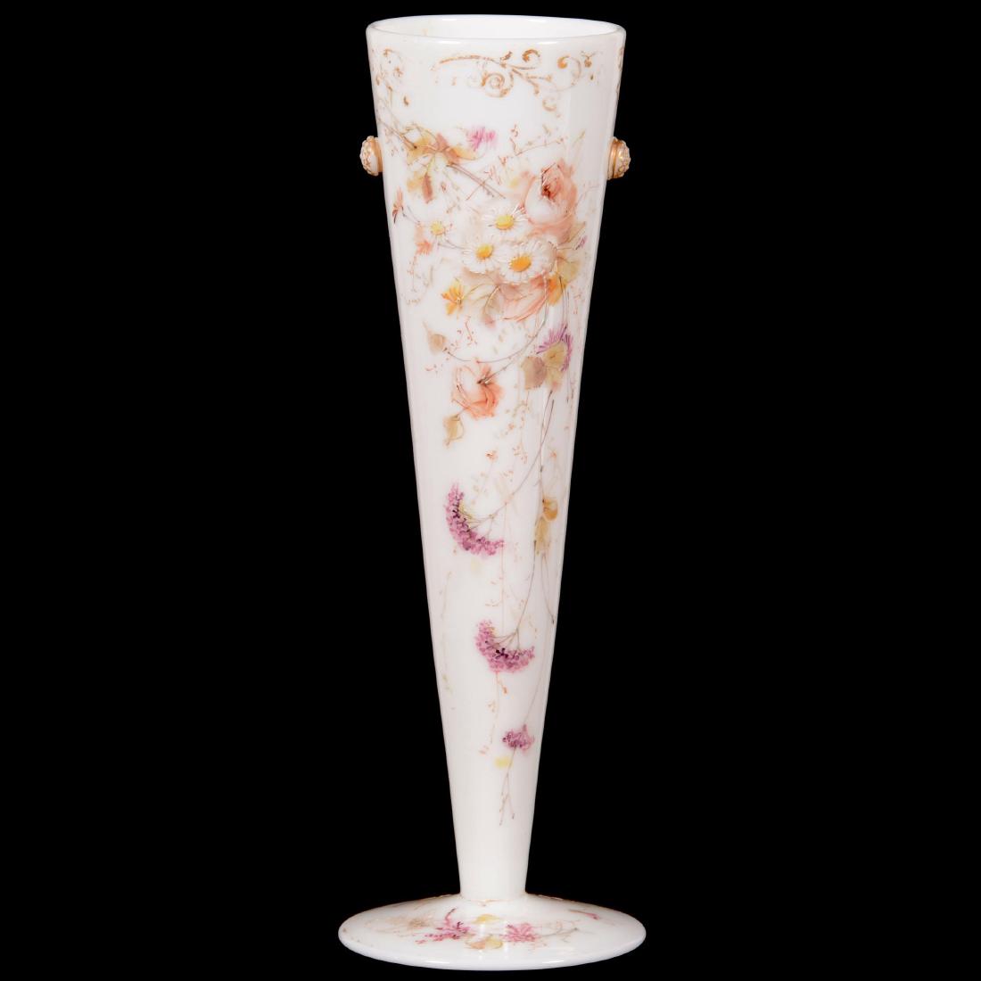 Crown Milano Colonial Ware Art Glass Trumpet Vase (1 of 3)