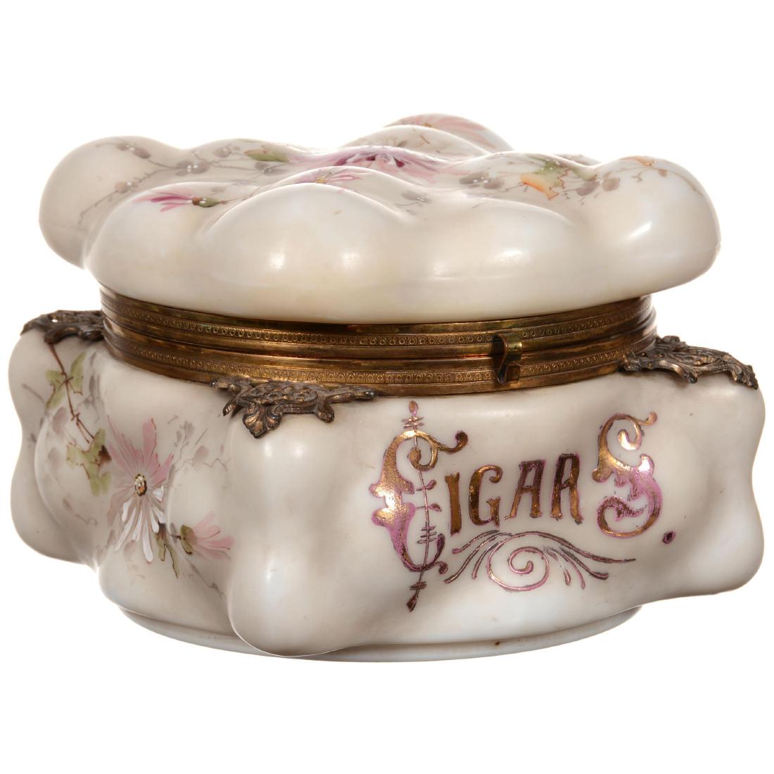 Unmarked Wavecrest Egg Crate Mold Hinged "Cigar" Box (1 of 3)