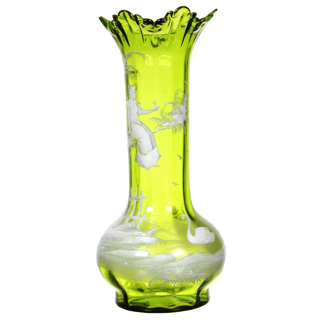 Vintage Mary Gregory Art Glass Vase (1 of 3)