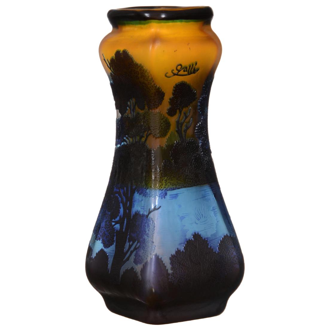 Modern Galle Cameo Art Glass Vase (1 of 2)