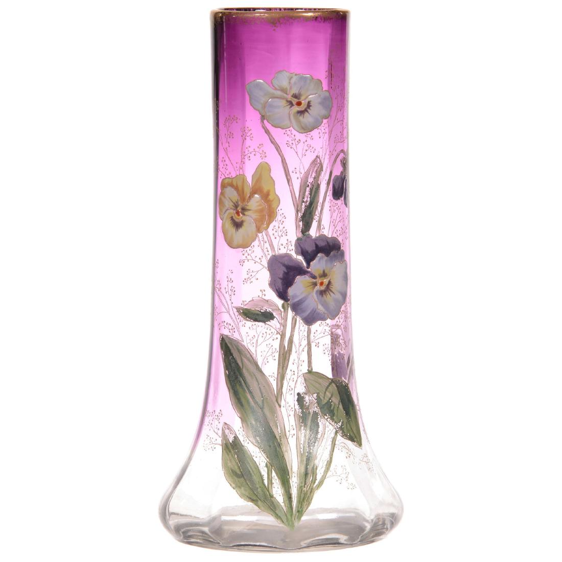 Unmarked Mt. Joye Art Glass Vase (1 of 3)