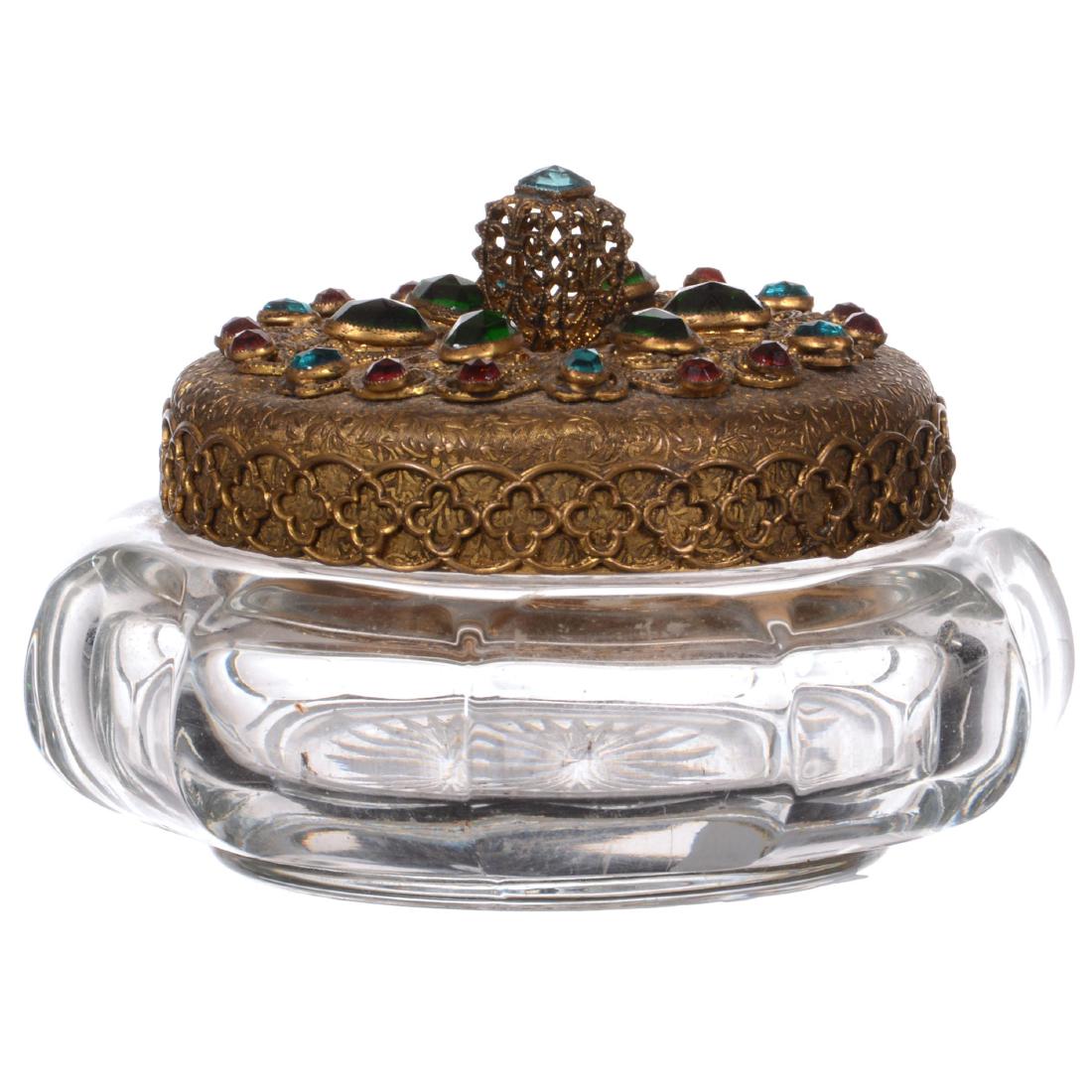 Marked Heisey Covered Jar (1 of 2)