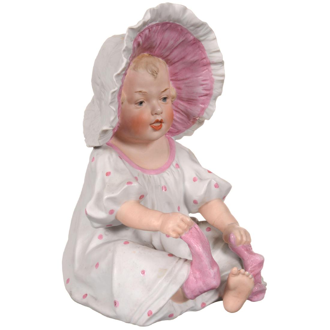 Marked Heubach Bisque Piano Baby (1 of 3)