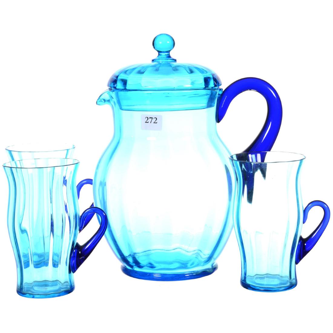 Four Piece Art Glass Lemonade Set (1 of 1)