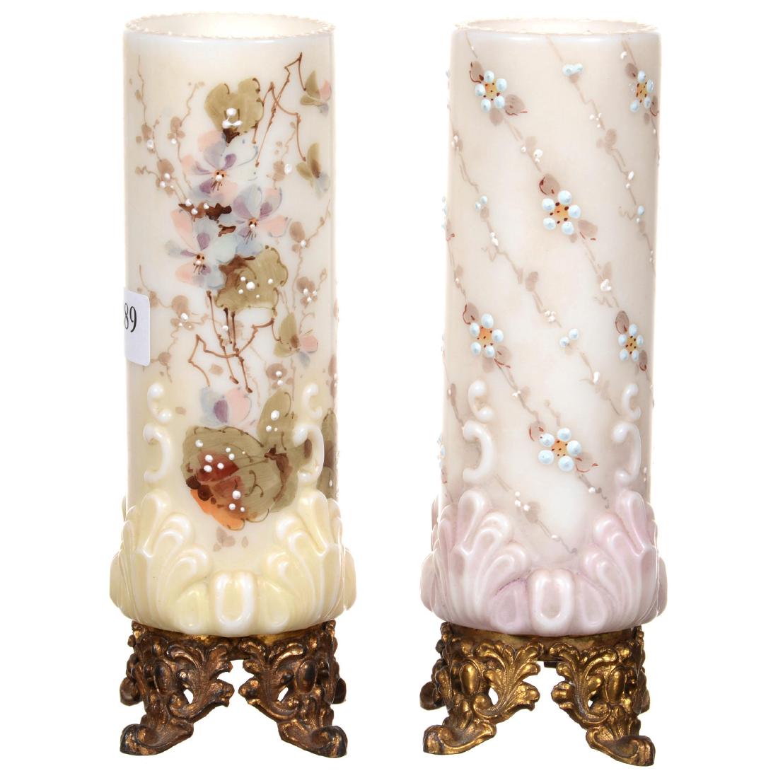 (2) Unmarked Wavecrest Cylinder Vases (1 of 3)