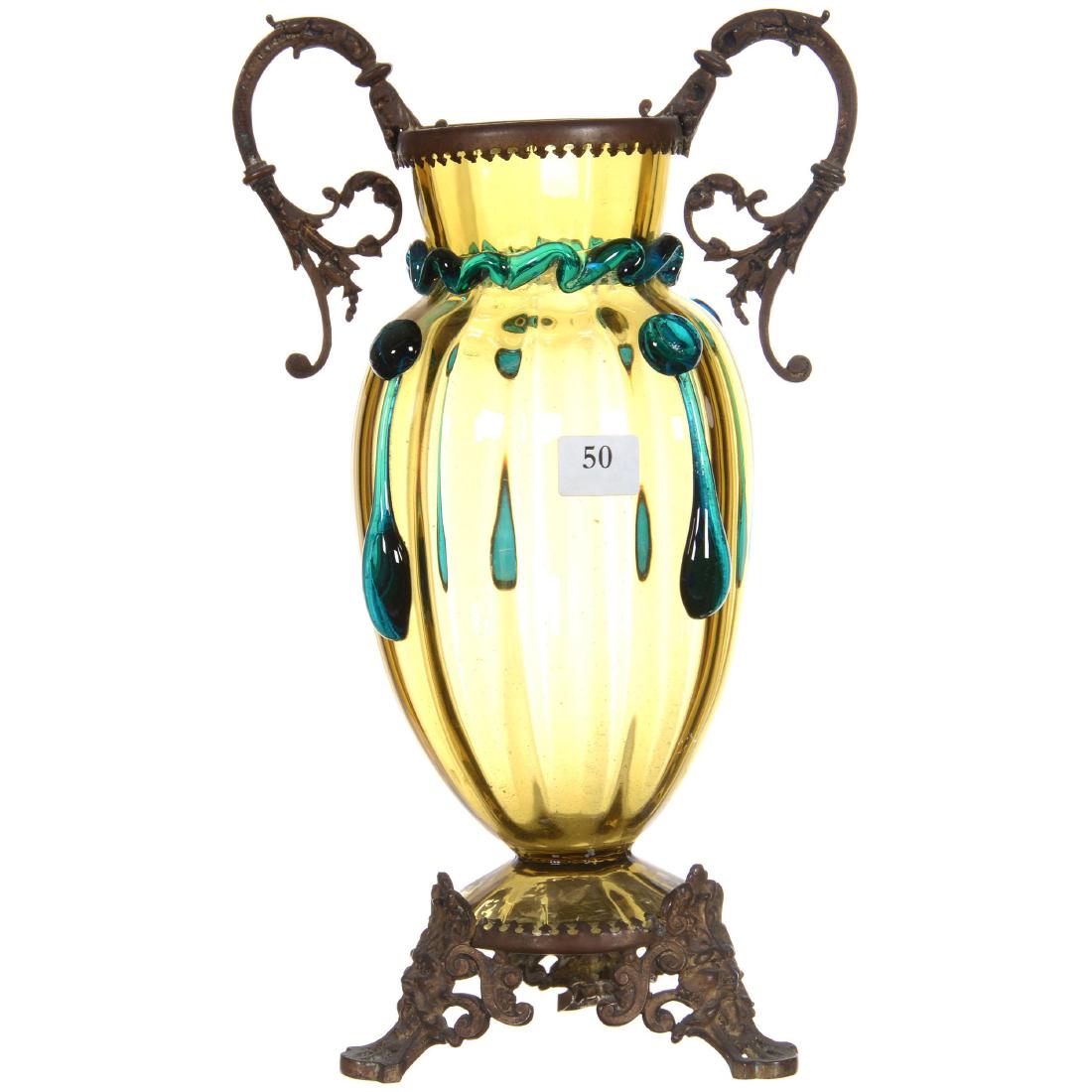 Moser Style Art Glass Vase (1 of 2)