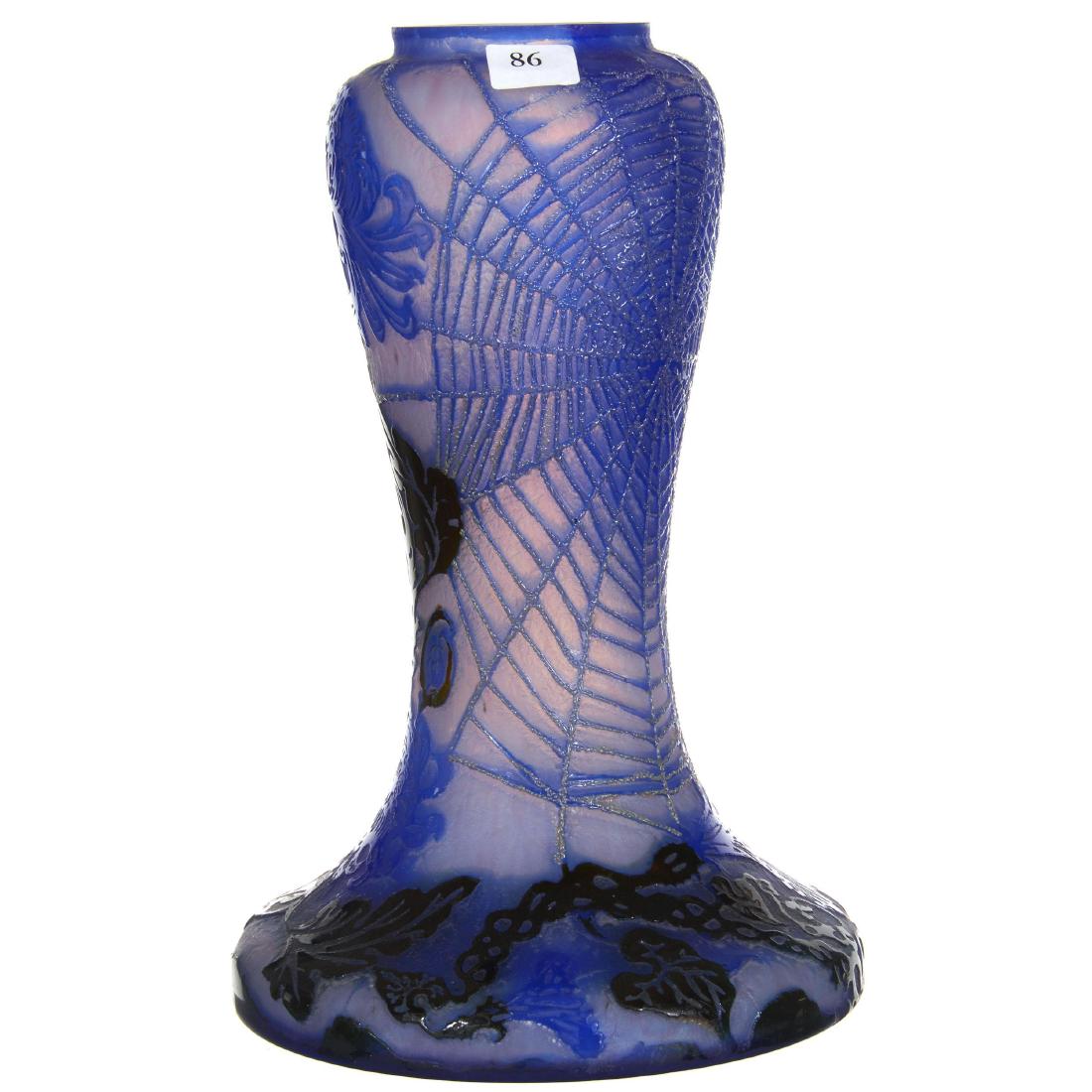 Marked Le Gras Cameo Cut Art Glass Vase (1 of 3)