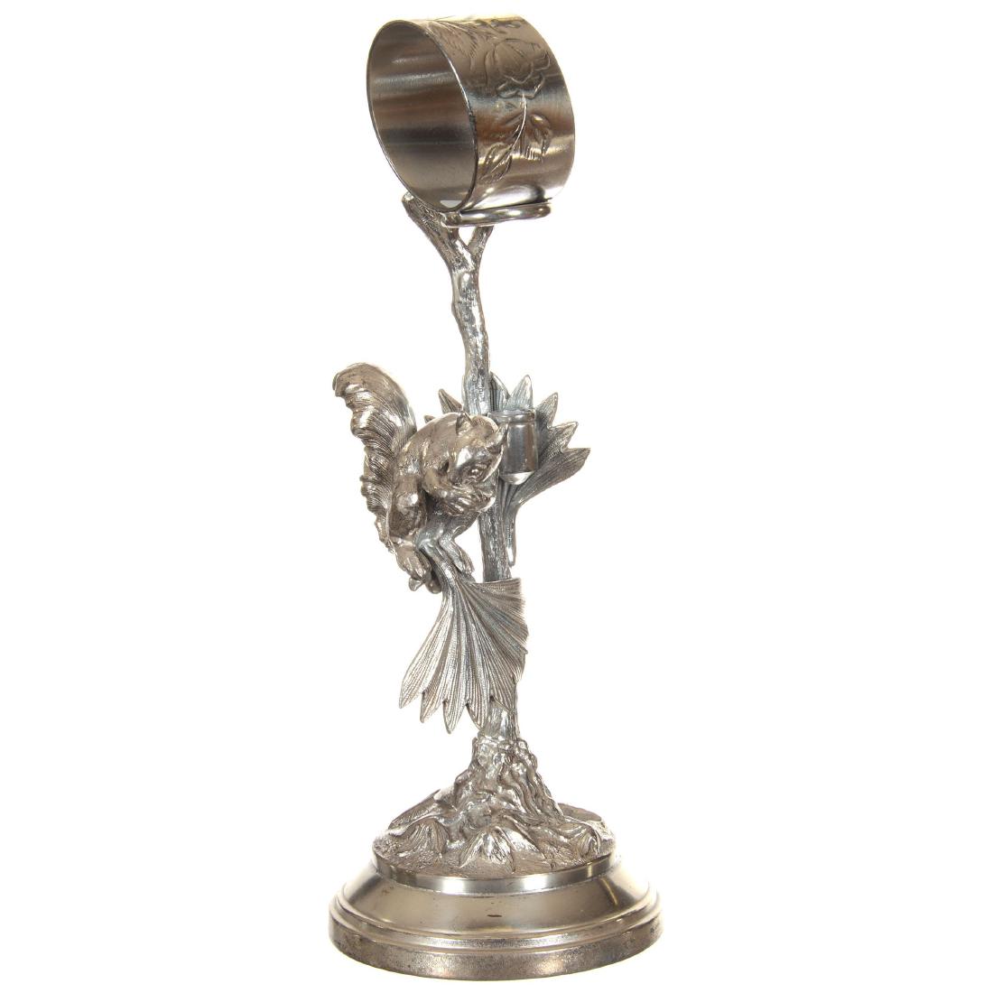 Figural Silver-plate Napkin Ring W/Toothpick Holder (1 of 4)