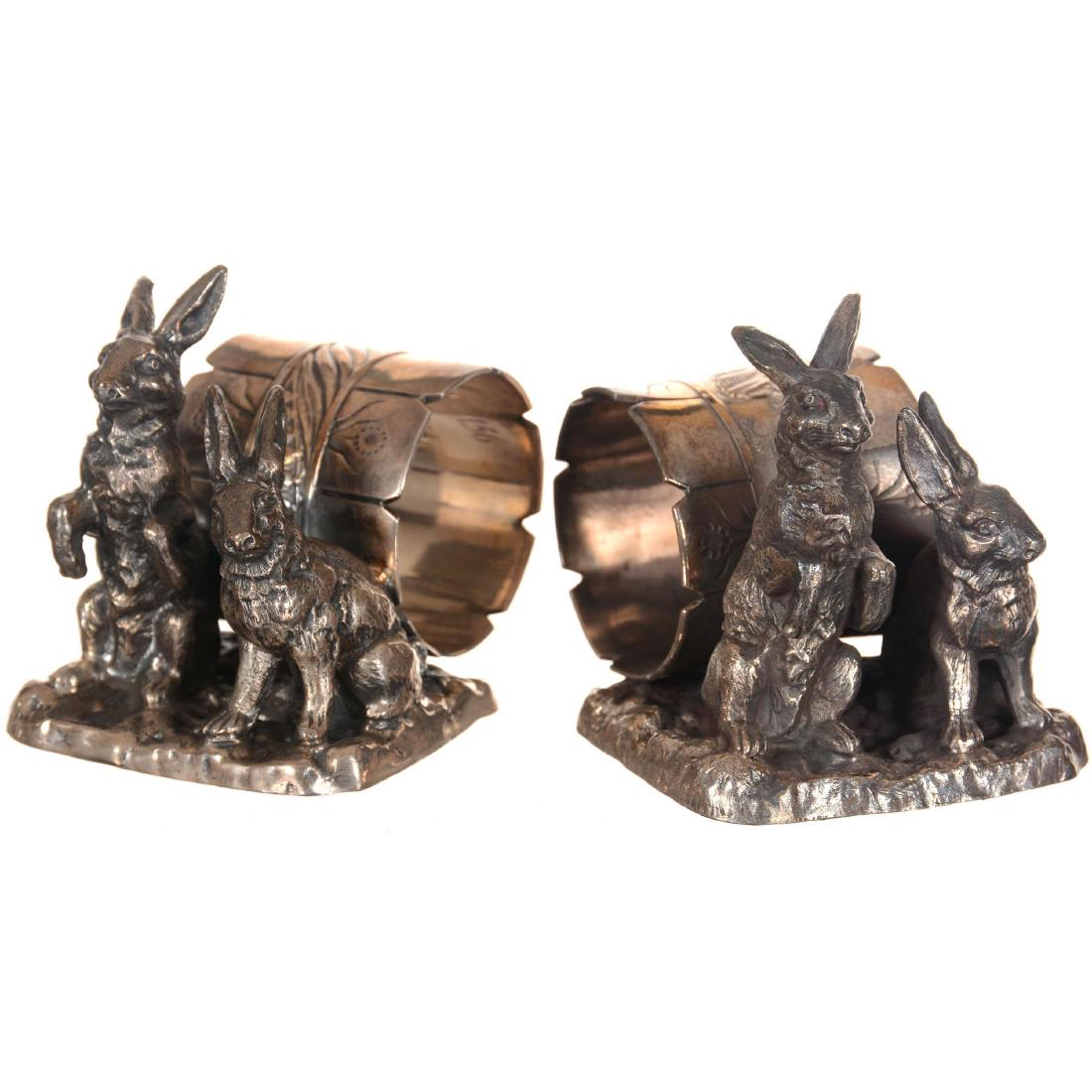 Pair Figural Silver-plate Napkin Rings (1 of 2)