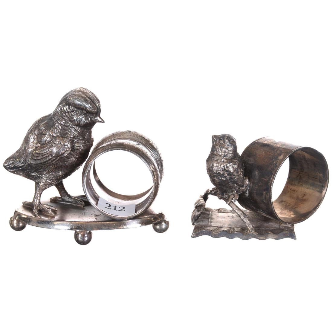 Two Figural Chick Silver-plate Napkin Rings (1 of 5)