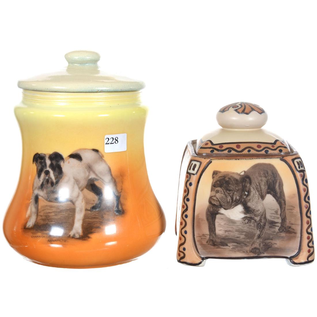 Two Humidors with Bulldog Scenic Decor (1 of 3)