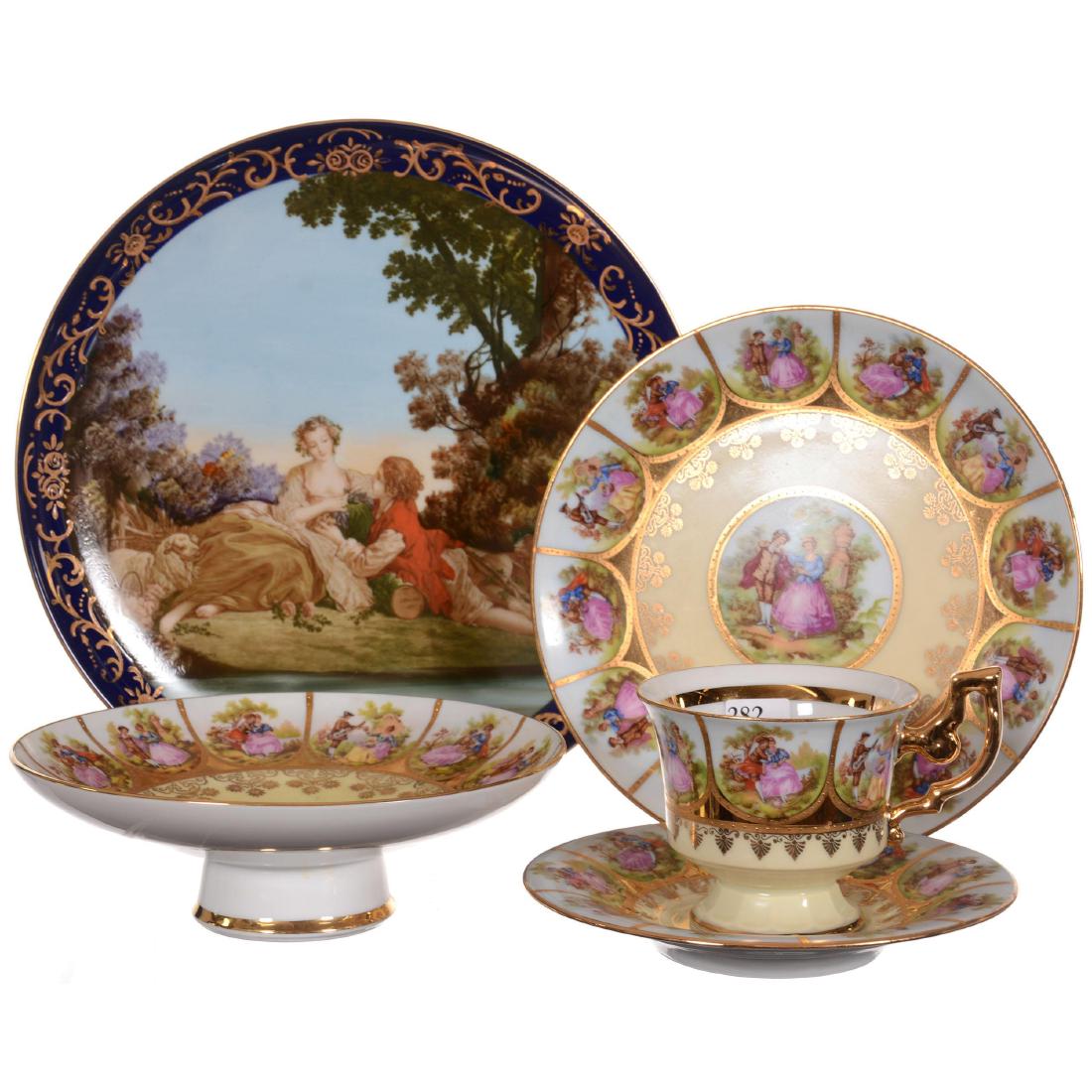 Five Modern Germany Items with Courting Scene (1 of 2)