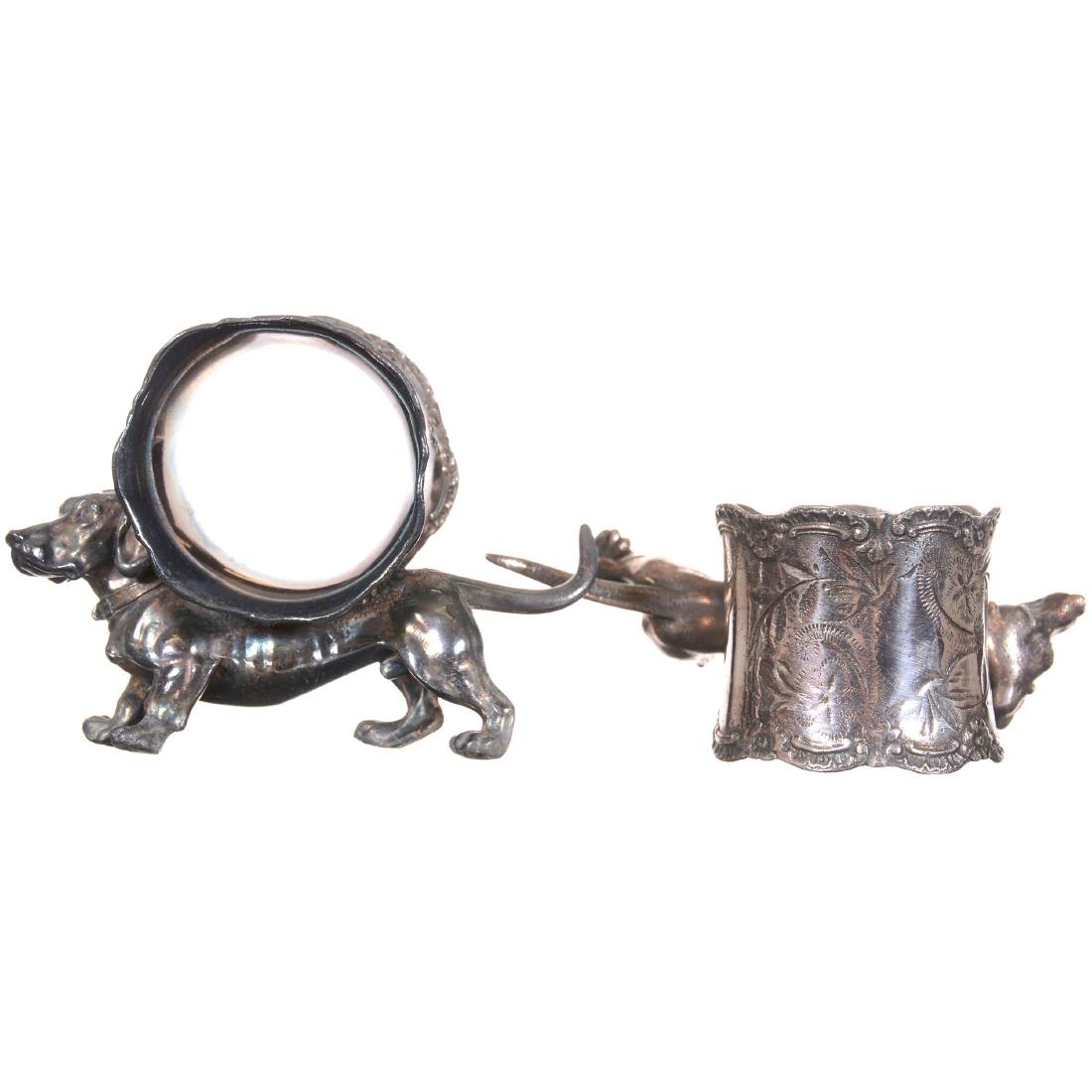 Two Figural Silver-plate Napkin Rings (1 of 2)