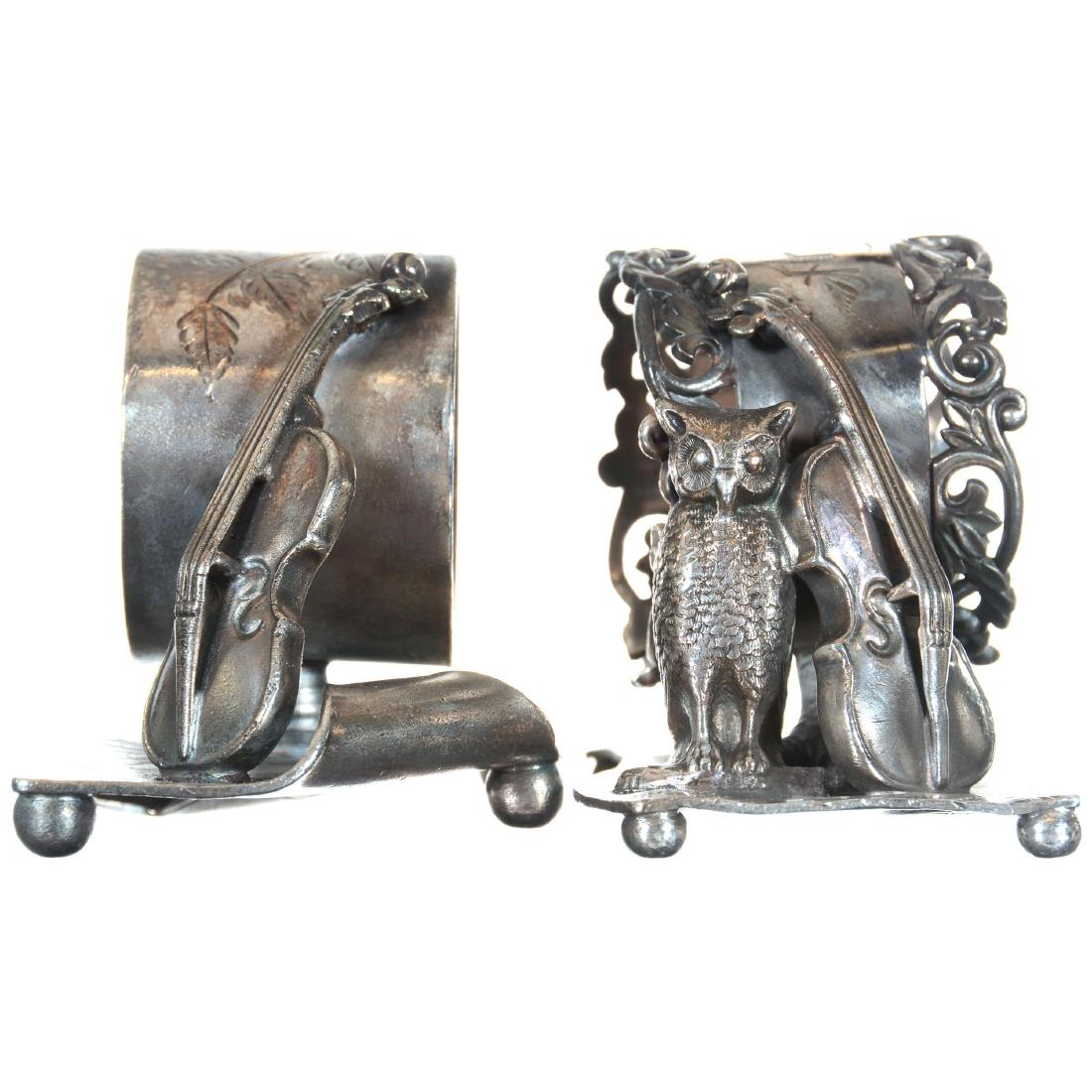 Two Figural Silver-plate Napkin Rings (1 of 4)
