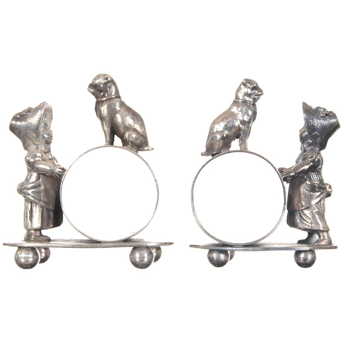 Pair Figural Silver-plate Napkin Rings (1 of 4)
