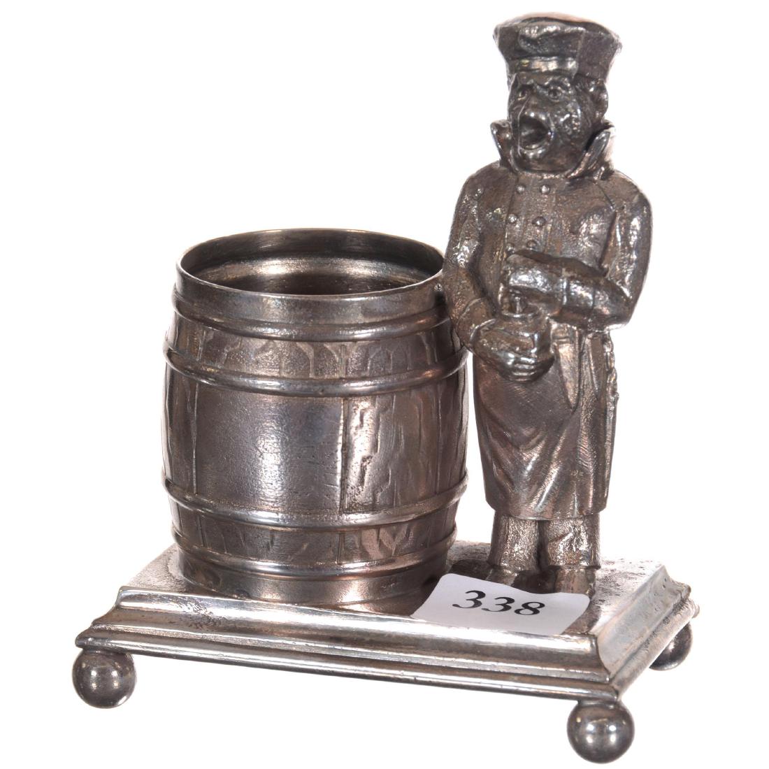 Figural Silver-plate Toothpick Holder (1 of 3)