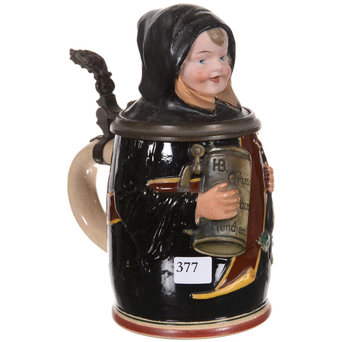 Unmarked German Figural .5 Liter Stein (1 of 3)