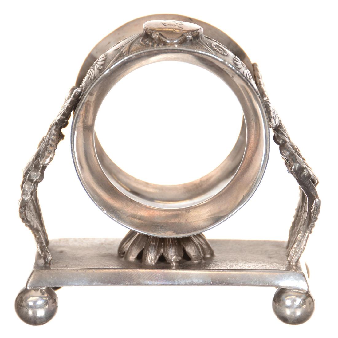 Victorian Silverplate Napkin Ring: Victorian Silverplate Napkin Ring 3" X 3" - Acme #723 - Ornate Floral Design