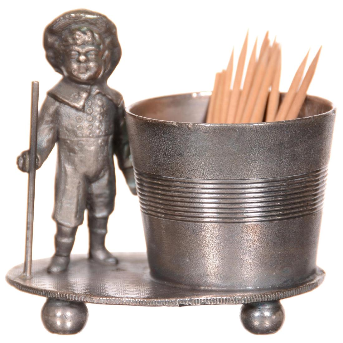 Victorian Silverplate Toothpick Holder/Match Holder wit (1 of 3)