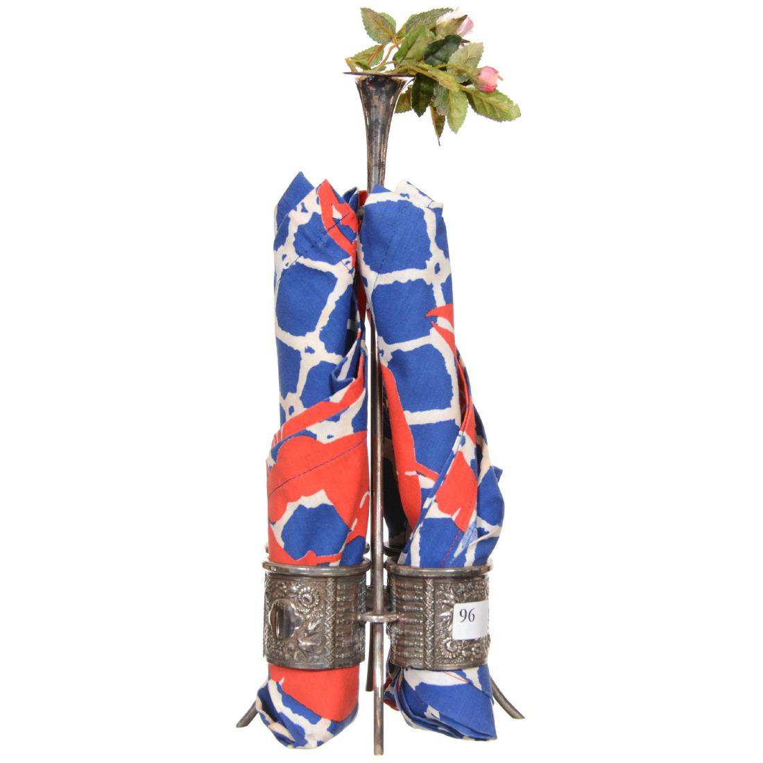 Victorian Center Piece Napkin Ring Display with Bud Vas (1 of 4)