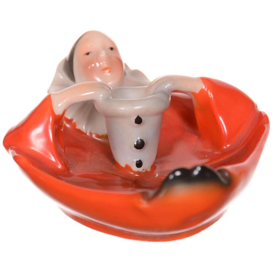 Royal Bayreuth (Blue Mark) Figural Ash Tray (1 of 2)