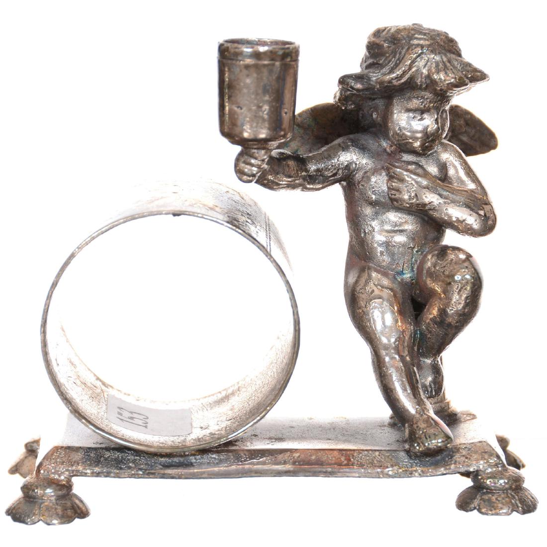 Victorian Silverplate Napkin Ring and Bud Vase Holder (1 of 3)