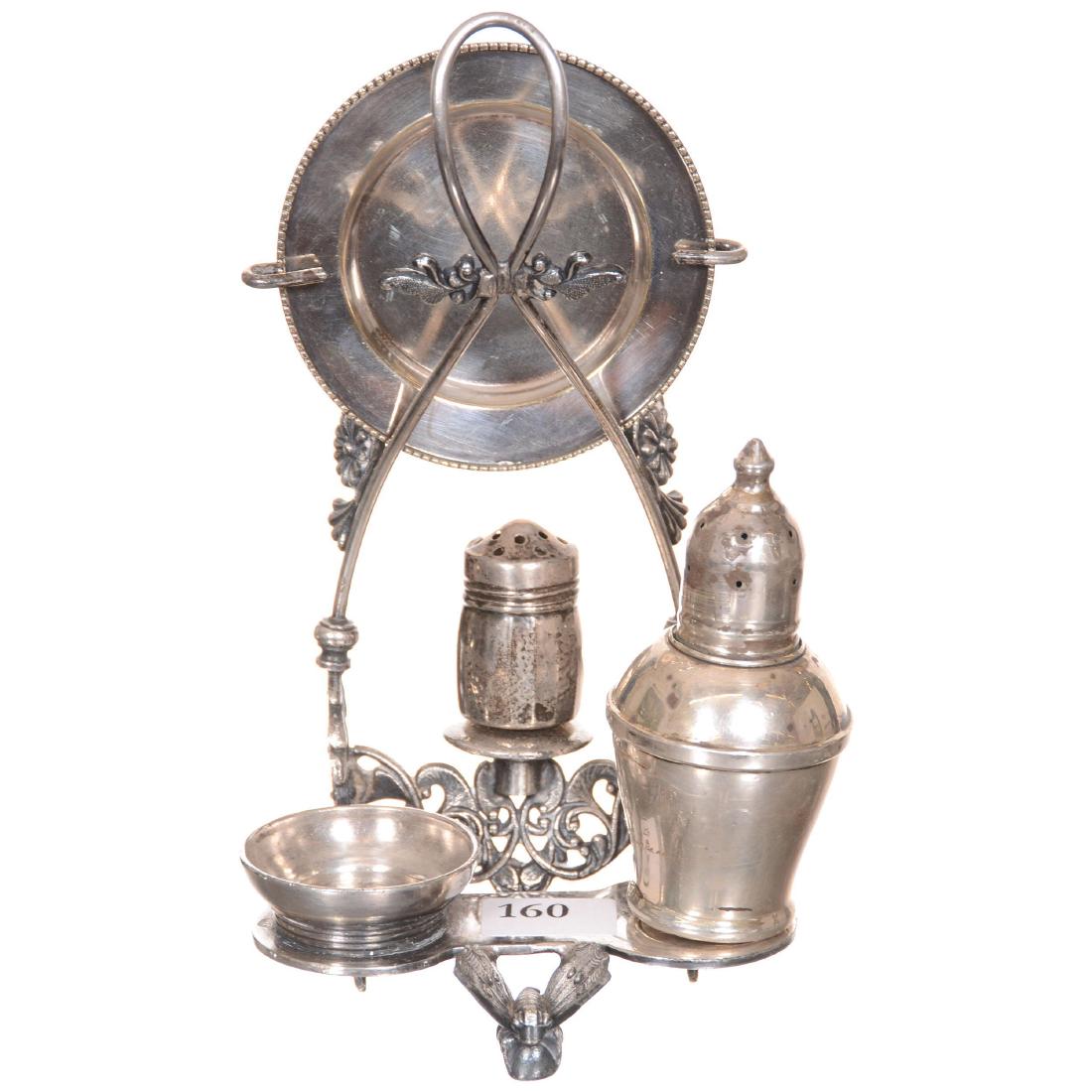 Victorian Silverplate Condiment Set (1 of 2)