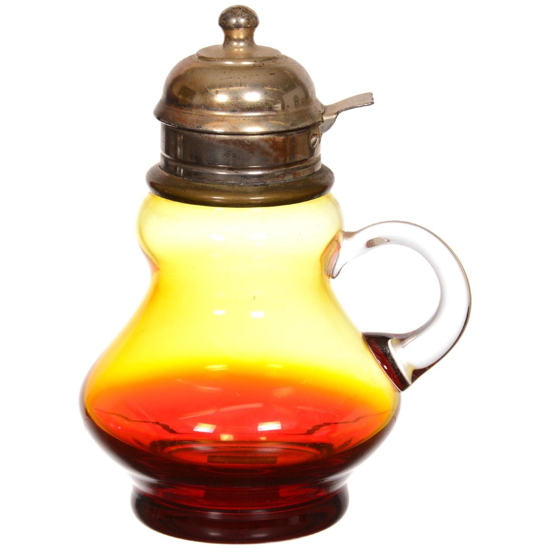 Art Glass Syrup Pitcher (1 of 2)