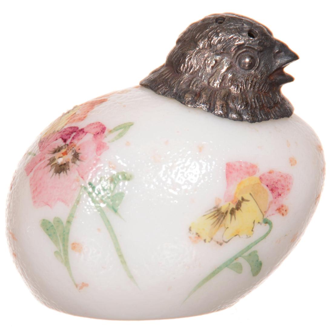 Mt. Washington Art Glass Chick/Egg Salt Shaker (1 of 2)