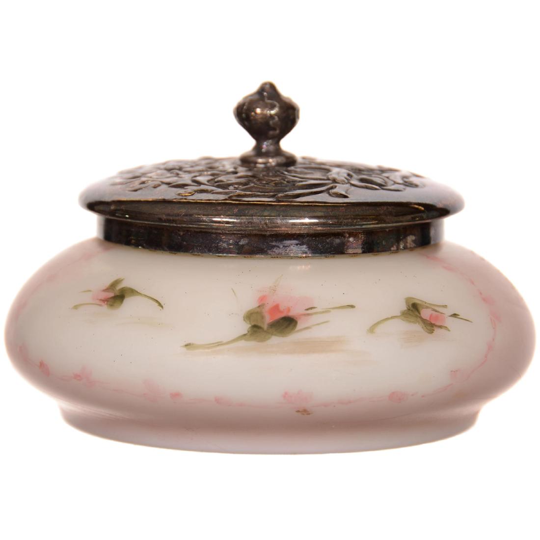 Signed Belle Ware Art Glass Covered Jar (1 of 3)