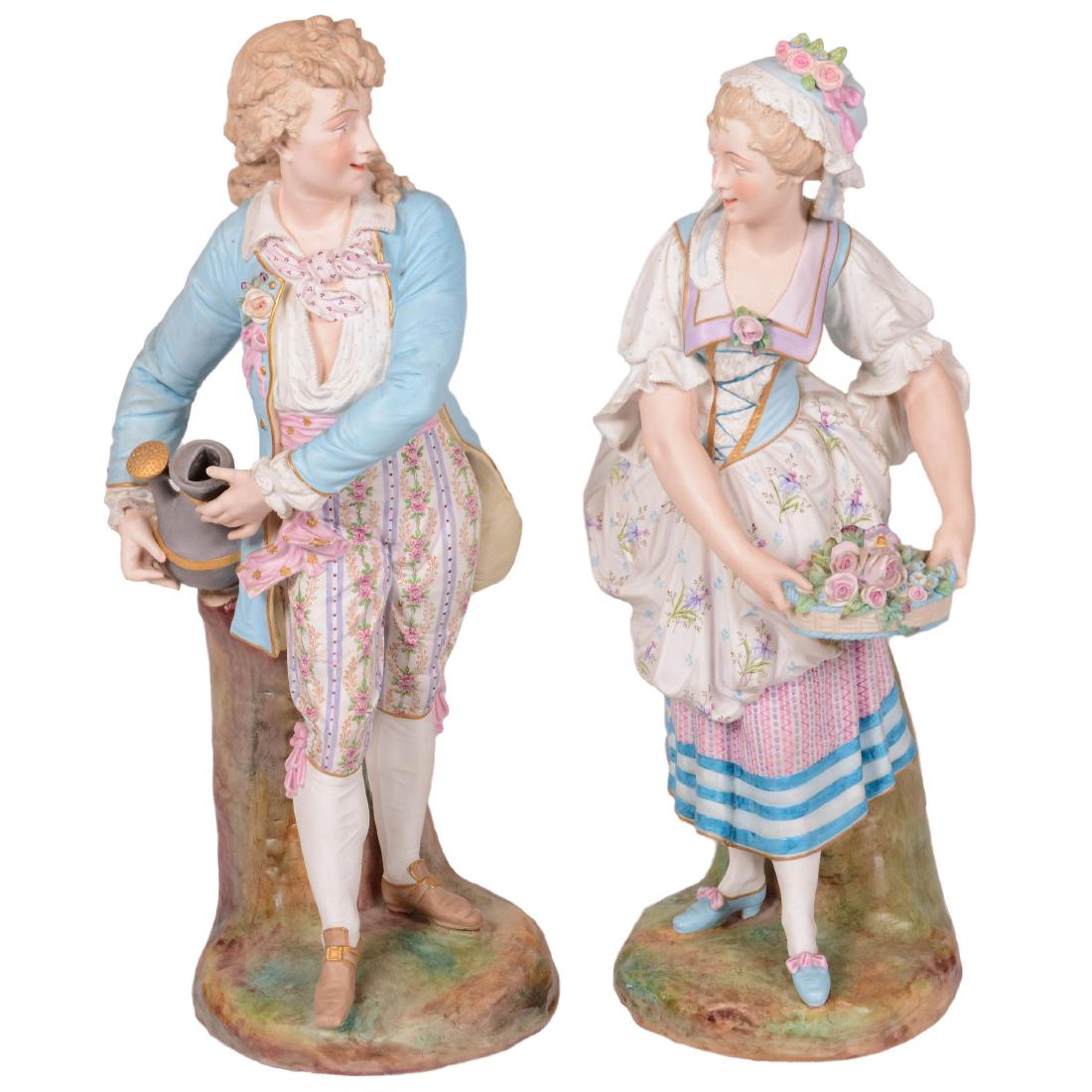 Pair French Bisque Figures (1 of 5)