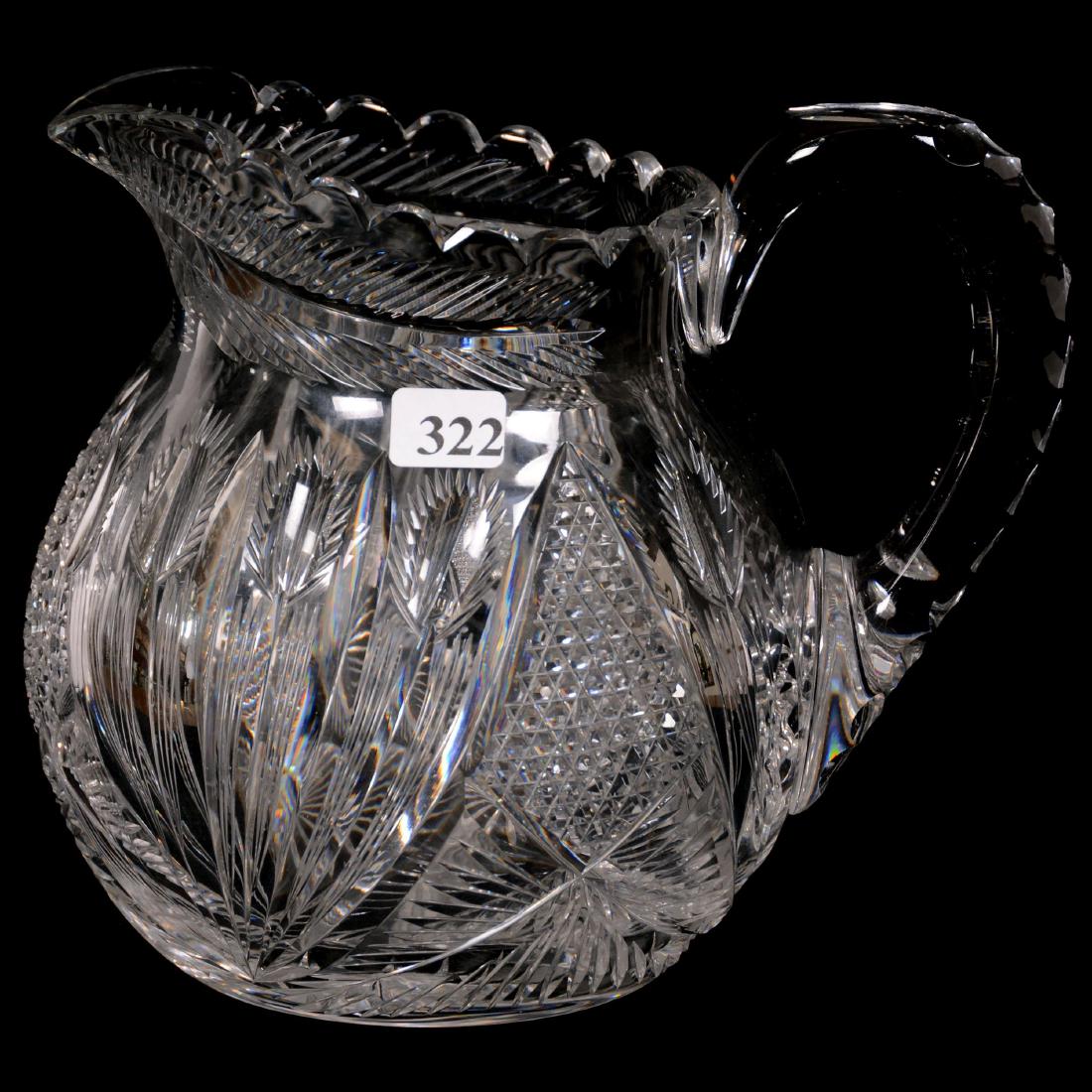 Bulbous Jug, American Brilliant Cut Glass (1 of 6)