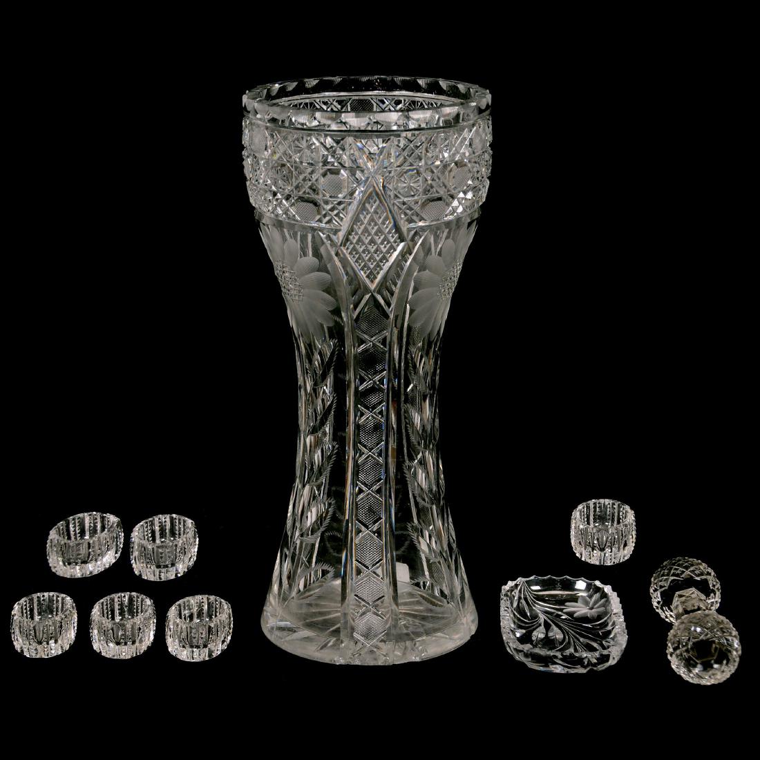 (9) American Brilliant Cut Glass Items (1 of 10)