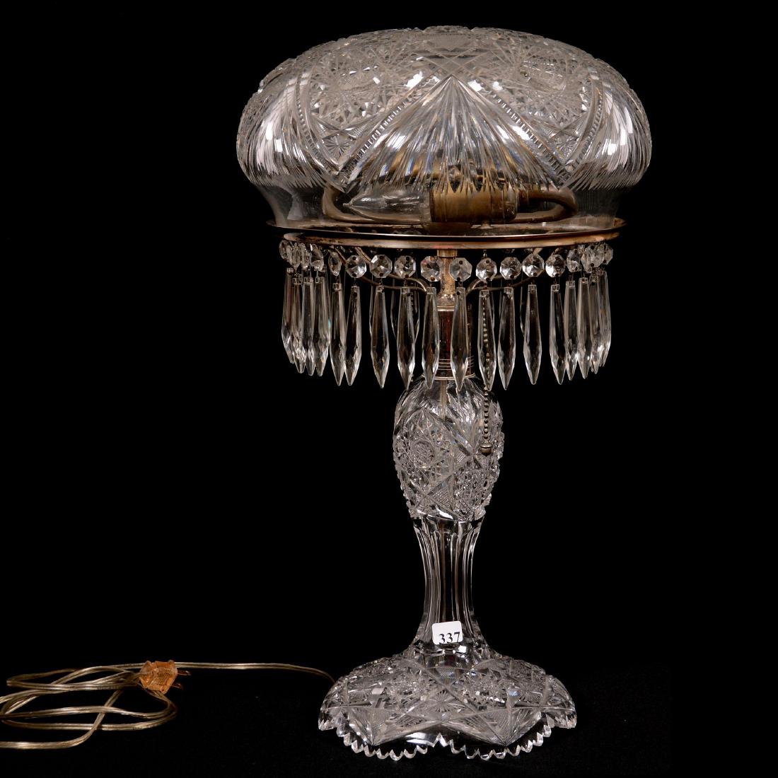 Table Lamp, American Brilliant Cut Glass (1 of 6)