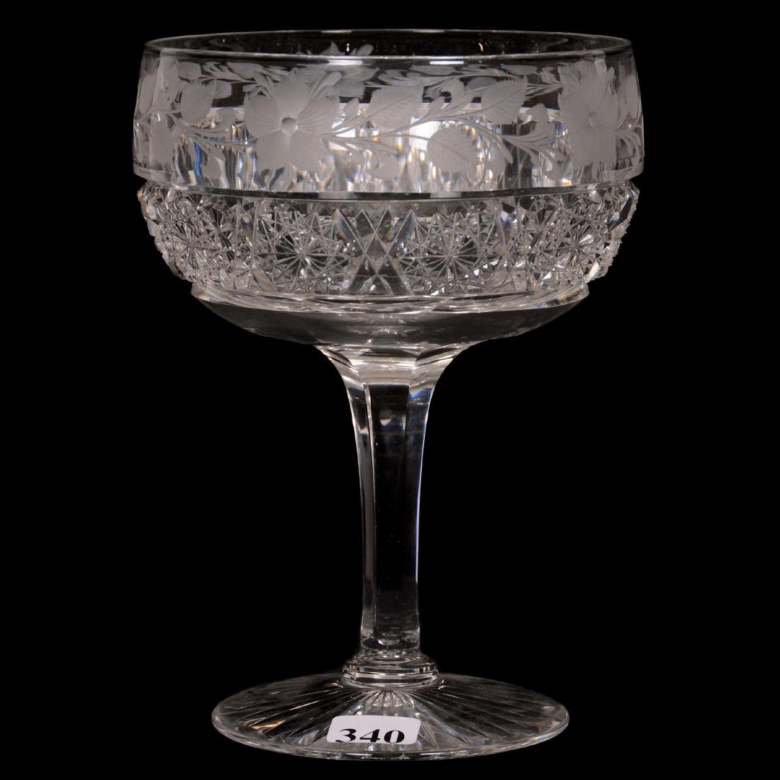 Pedestal Shrimp Cocktail, American Brilliant Cut Glass (1 of 7)