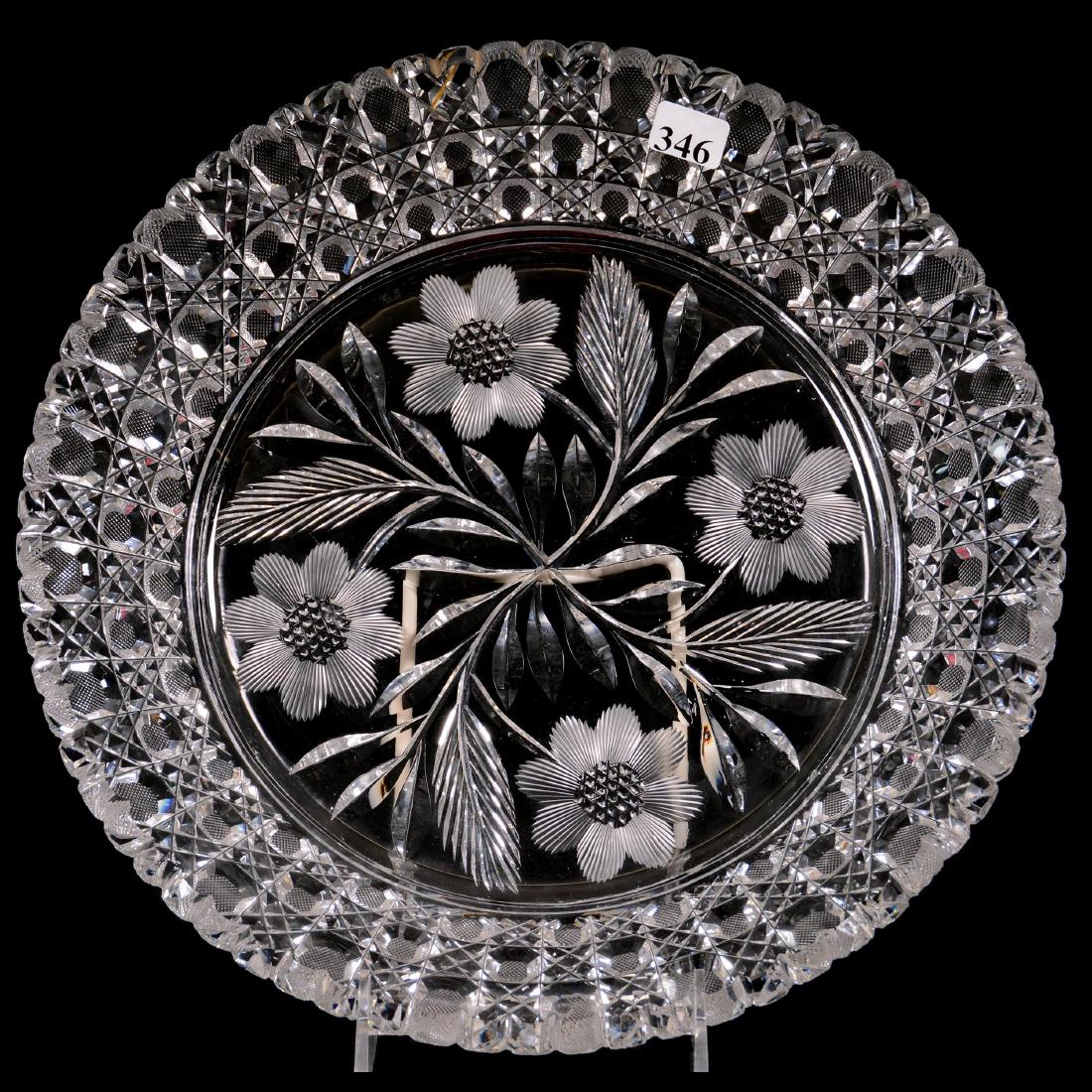 Round Tray, American Brilliant Cut Glass (1 of 4)